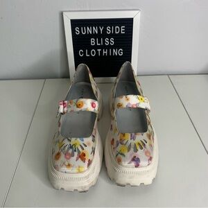 Katy Perry Geli Butterfly Mary Jane Combat Shoes White Pink Size Women’s 9M